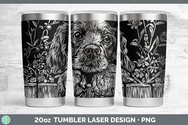 Cottage Dogs Cocker Spaniel Laser 20oz Tumbler Sublimation T