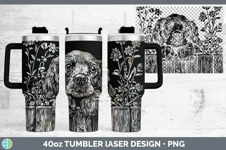 Cottage Dogs Cocker Spaniel Laser 40oz Tumbler Sublimation T