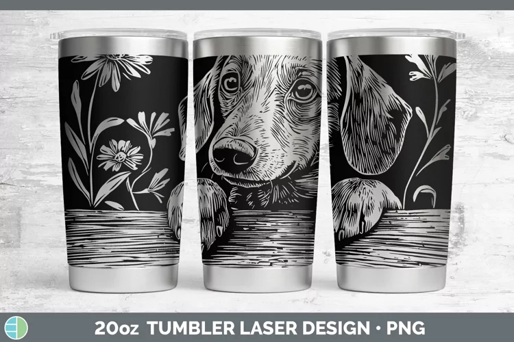 Cottage Dogs Dachshund Laser 20oz Tumbler Sublimation Tumble