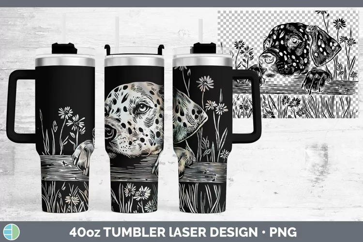 Cottage Dogs Dalmatian Laser 40oz Tumbler Sublimation Tumble