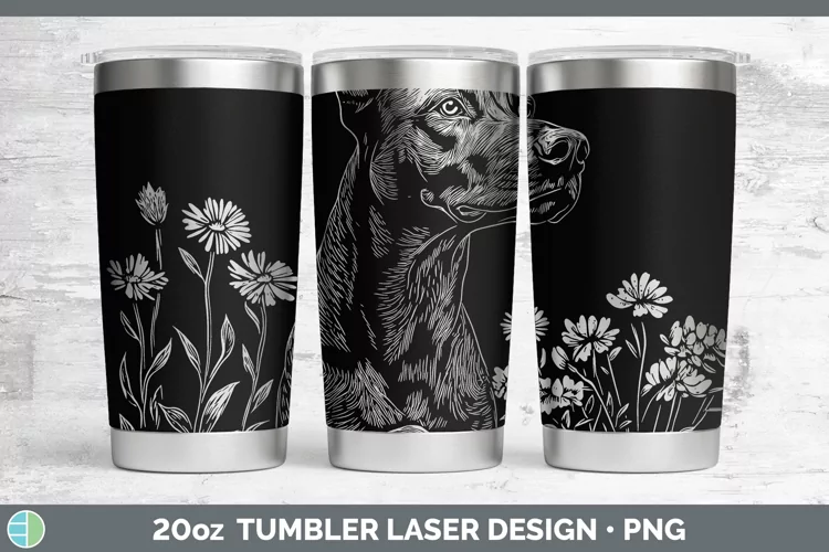 Cottage Dogs Doberman Pinscher Laser 20oz Tumbler Sublimatio