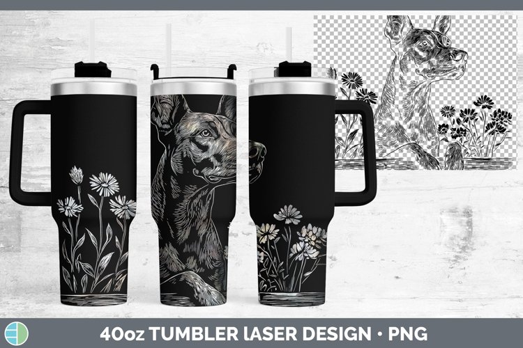 GorgeousCottage Dogs Laser 40oz Tumbler design.