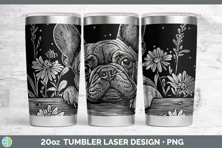 Cottage Dogs French Bulldog Laser 20oz Tumbler Sublimation T