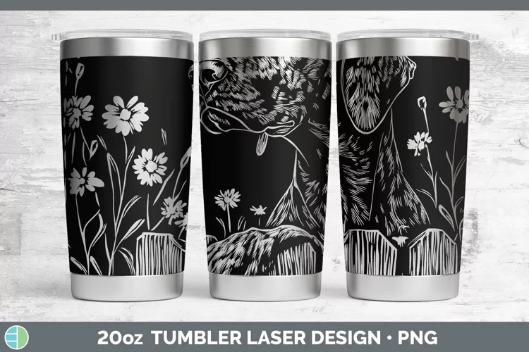 Cottage Dogs Great Dane Laser 20oz Tumbler Sublimation Tumbl