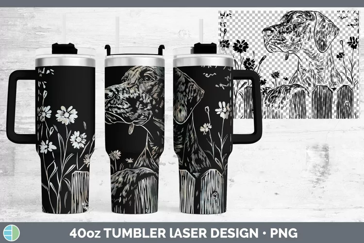 Cottage Dogs Great Dane Laser 40oz Tumbler Sublimation Tumbl