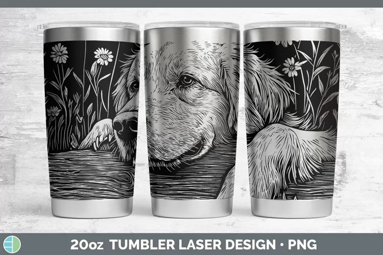 Cottage Dogs Great Pyrenees Laser 20oz Tumbler Sublimation T