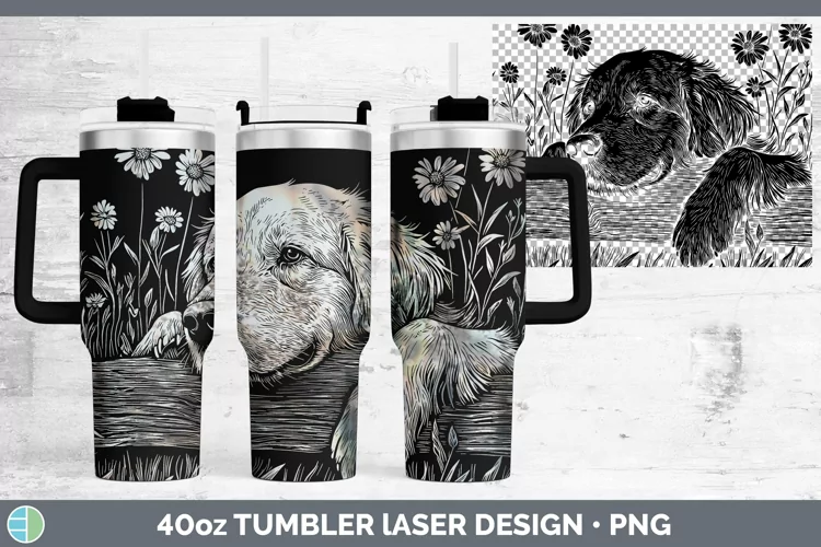 Cottage Dogs Great Pyrenees Laser 40oz Tumbler Sublimation T