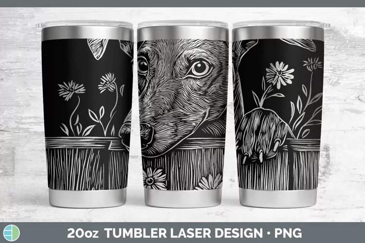 Cottage Dogs Greyhound Laser 20oz Tumbler Sublimation Tumble