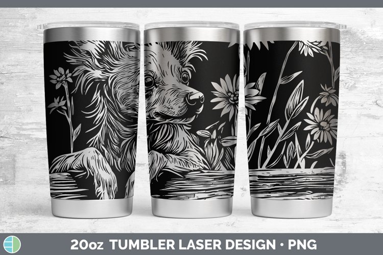 GorgeousCottage Dogs Laser 20oz Tumbler design.