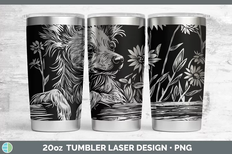 Cottage Dogs Hairless Chinese Crested Dog Laser 20oz Tumbler