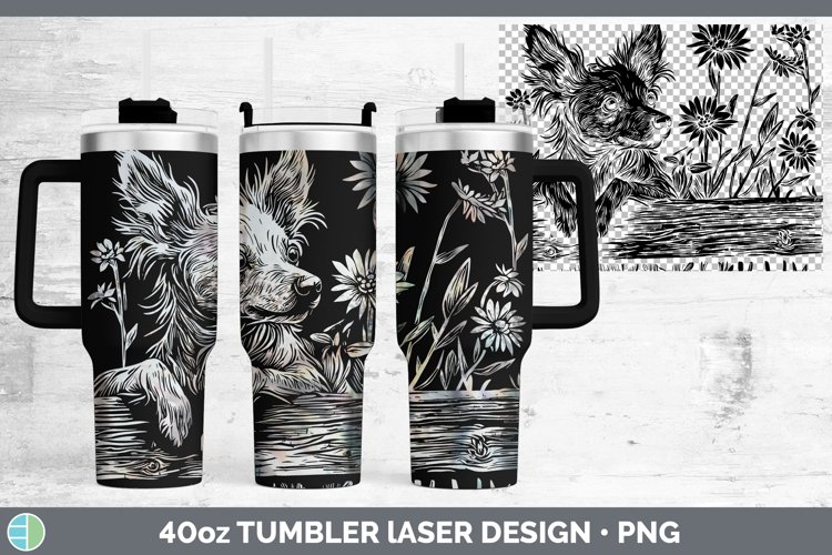 GorgeousCottage Dogs Laser 40oz Tumbler design.
