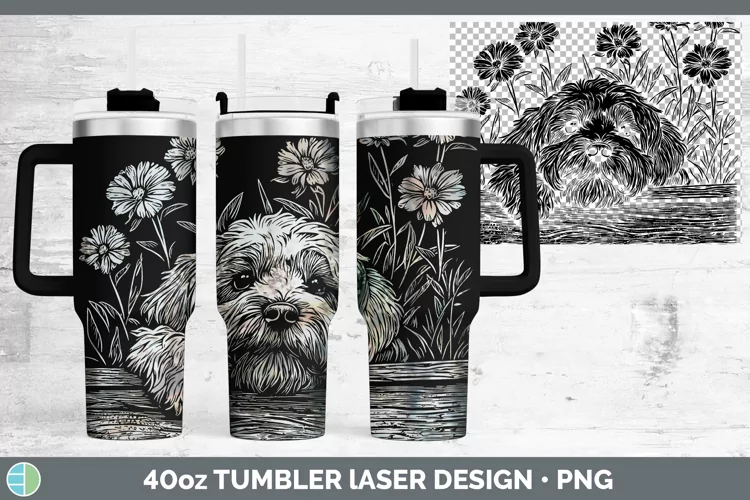 Cottage Dogs Havanese Dog Laser 40oz Tumbler Sublimation Tum