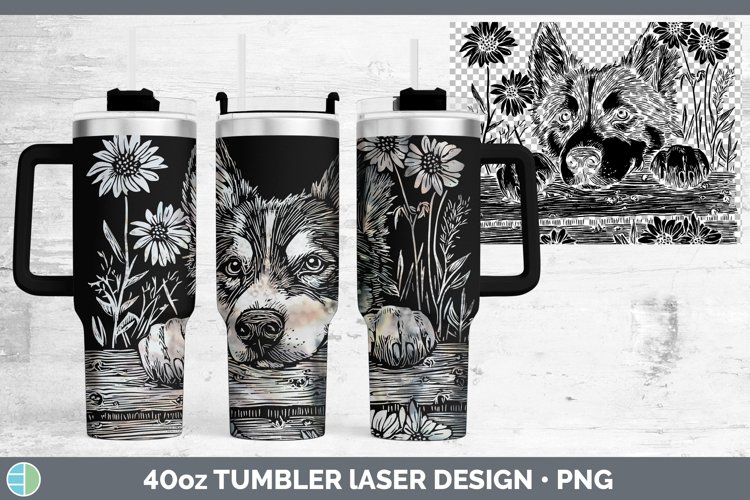 GorgeousCottage Dogs Laser 40oz Tumbler design.