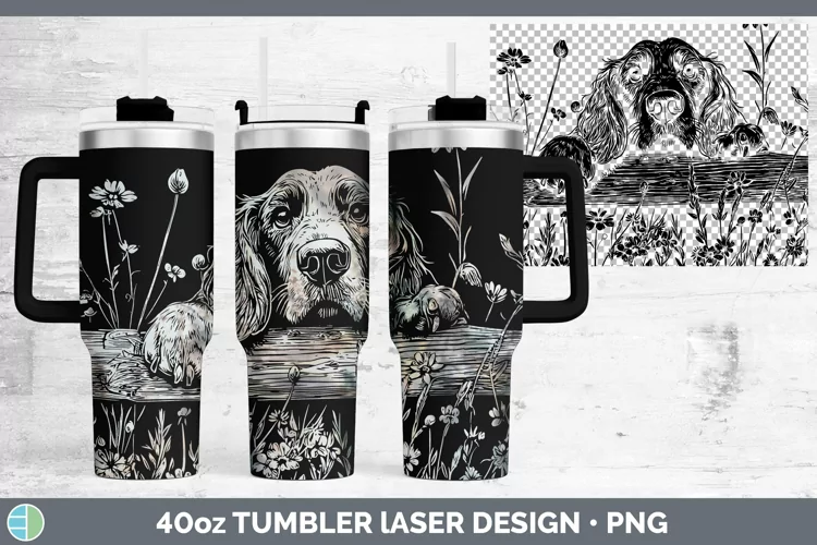 Cottage Dogs Irish Setter Laser 40oz Tumbler Sublimation Tum