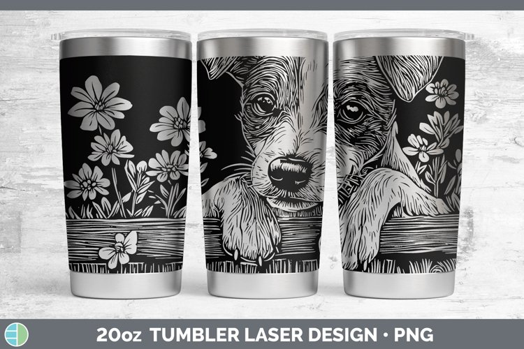 GorgeousCottage Dogs Laser 20oz Tumbler design.