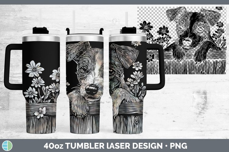GorgeousCottage Dogs Laser 40oz Tumbler design.