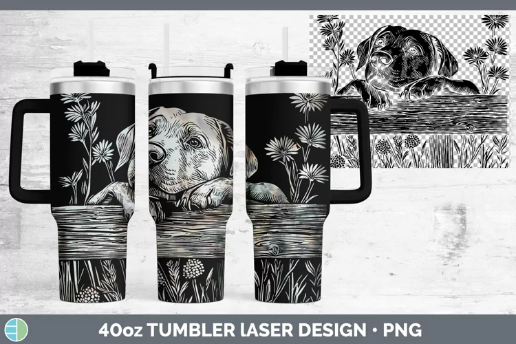 Cottage Dogs Labrador Retriever Laser 40oz Tumbler Sublimati