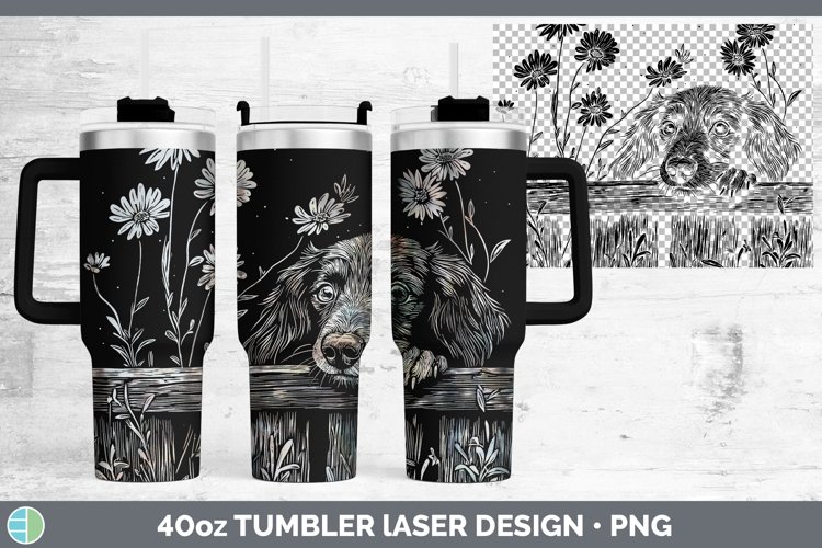 GorgeousCottage Dogs Laser 40oz Tumbler design.