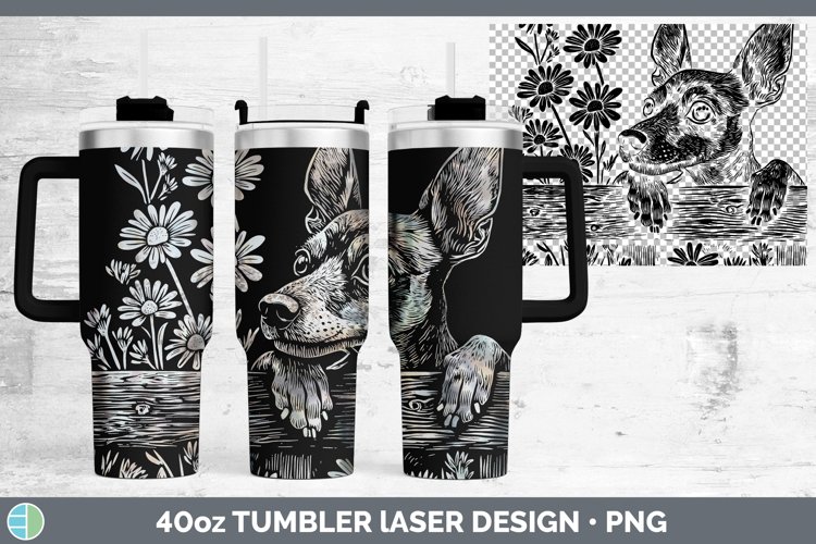 GorgeousCottage Dogs Laser 40oz Tumbler design.