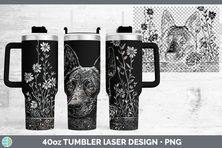 GorgeousCottage Dogs Laser 40oz Tumbler design.