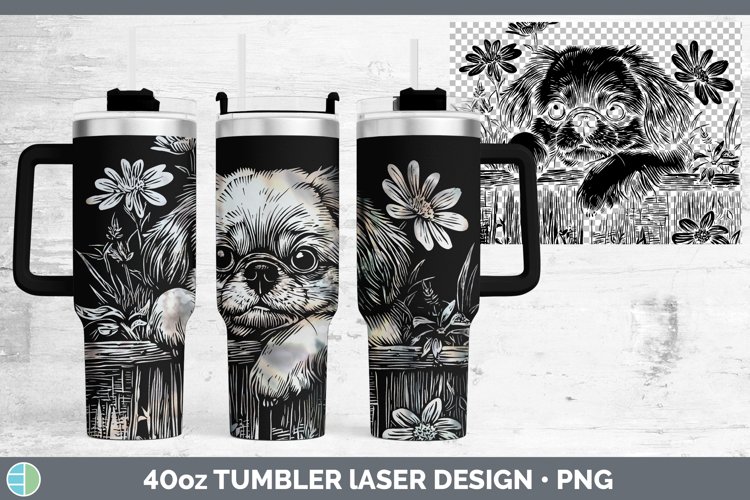 GorgeousCottage Dogs Laser 40oz Tumbler design.