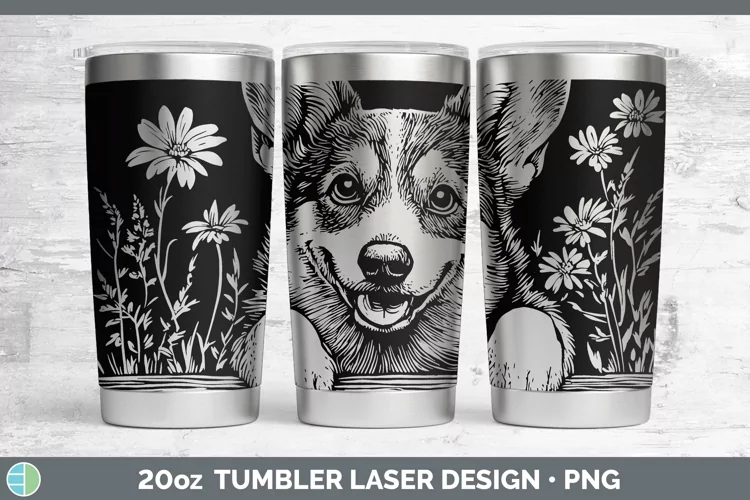 Cottage Dogs Pembrook Corgi Laser 20oz Tumbler Sublimation T