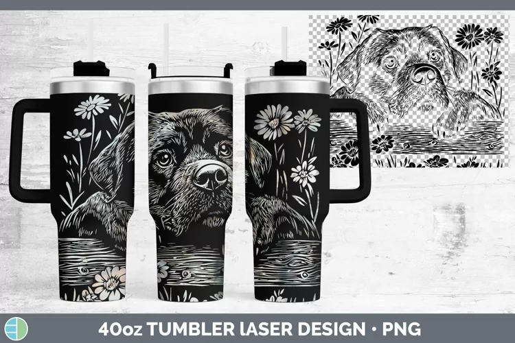 Cottage Dogs Rottweiler Laser 40oz Tumbler Sublimation Tumbl