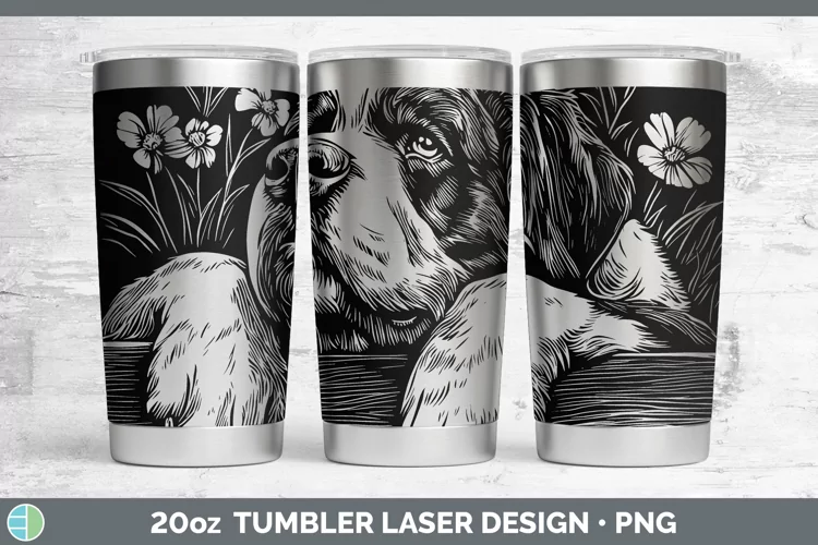 Cottage Dogs Saint Bernard Laser 20oz Tumbler Sublimation Tu