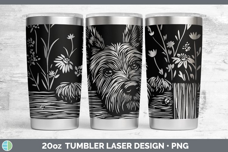 GorgeousCottage Dogs Laser 20oz Tumbler design.
