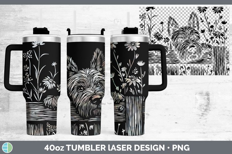 GorgeousCottage Dogs Laser 40oz Tumbler design.