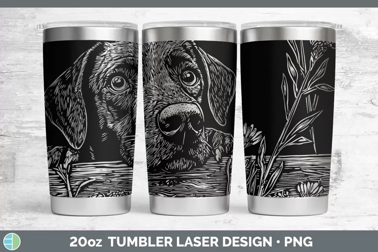 Cottage Dogs Shorthaired Pointer Laser 20oz Tumbler Sublimat