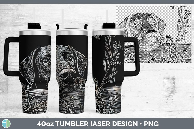GorgeousCottage Dogs Laser 40oz Tumbler design.