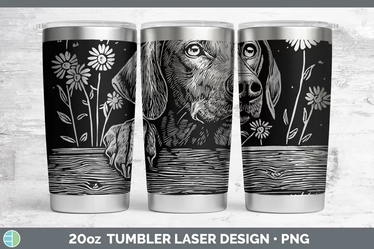 Cottage Dogs Weimaraner Laser 20oz Tumbler Sublimation Tumbl