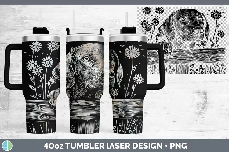 Cottage Dogs Weimaraner Laser 40oz Tumbler Sublimation Tumbl