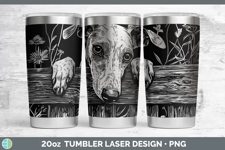 Cottage Dogs Whippet Laser 20oz Tumbler Sublimation Tumbler