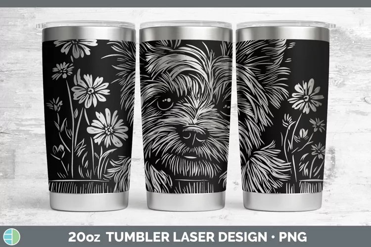Cottage Dogs Yorkshire Terrier Laser 20oz Tumbler Sublimatio