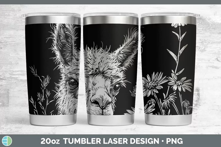 Cottage Farm Alpaca Laser 20oz Tumbler Sublimation Tumbler D