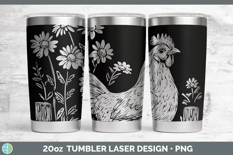 Cottage Farm Chicken Laser 20oz Tumbler Sublimation Tumbler