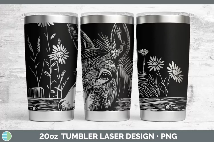 Cottage Farm Donkey Laser 20oz Tumbler Sublimation Tumbler D