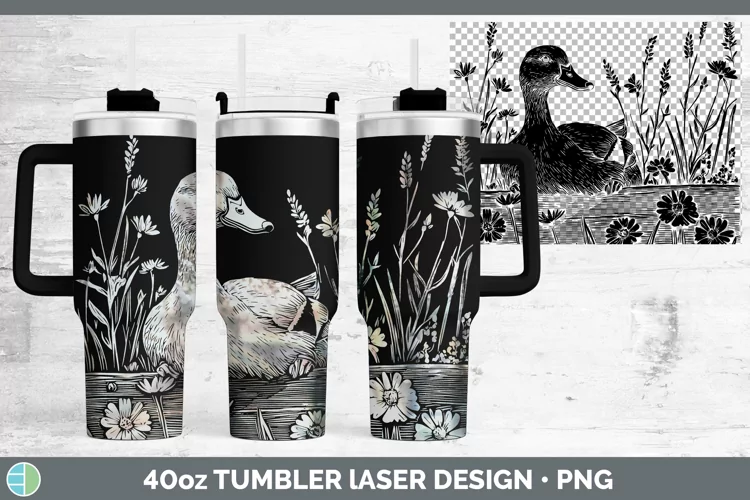 Cottage Farm Duck Laser 40oz Tumbler Sublimation Tumbler Des