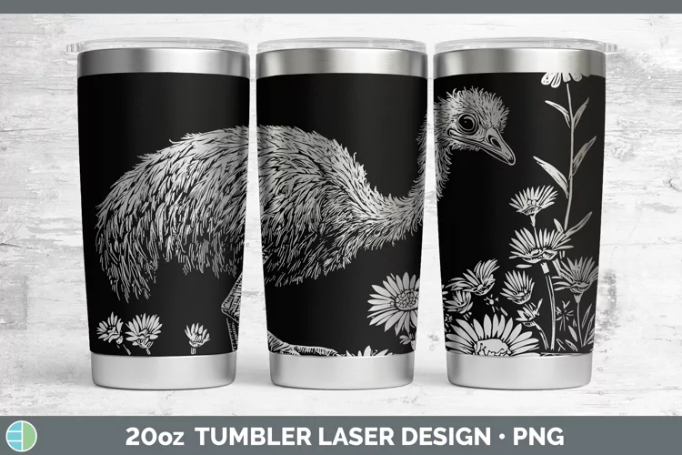 Cottage Farm Emu Laser 20oz Tumbler Sublimation Tumbler Desi