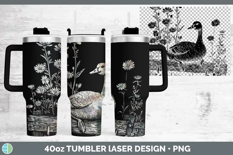 Cottage Farm Goose Laser 40oz Tumbler Sublimation Tumbler De