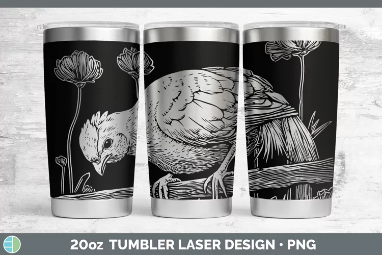 Cottage Farm Guinea Hen Laser 20oz Tumbler Sublimation Tumbl
