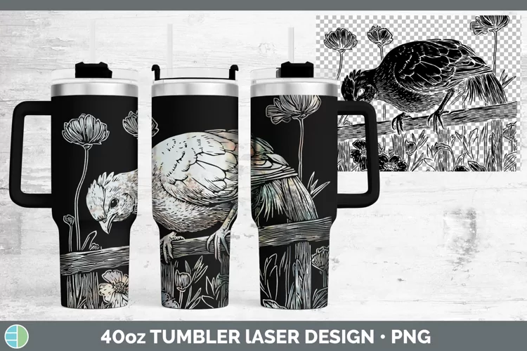 Cottage Farm Guinea Hen Laser 40oz Tumbler Sublimation Tumbl