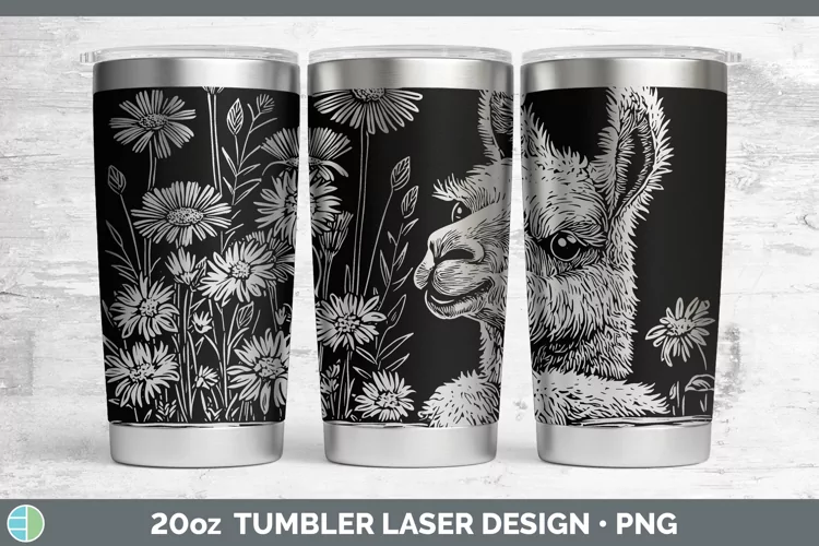 Cottage Farm LLama Laser 20oz Tumbler Sublimation Tumbler De