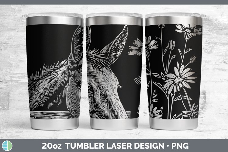 Cottage Farm Mule Laser 20oz Tumbler Sublimation Tumbler Des