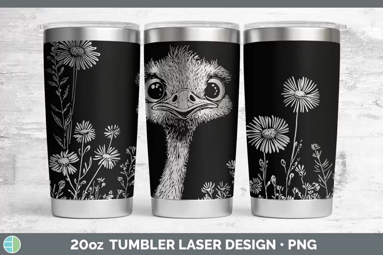 Cottage Farm Ostrich Laser 20oz Tumbler Sublimation Tumbler