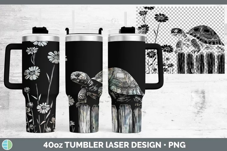 Cottage Farm Tortoise Laser 40oz Tumbler Sublimation Tumbler