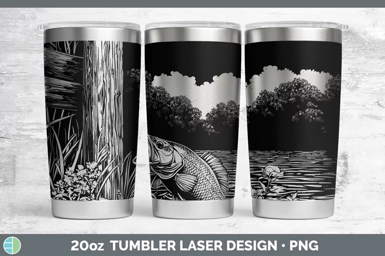 Cottage Fish Laser 20oz Tumbler Sublimation Tumbler Designs