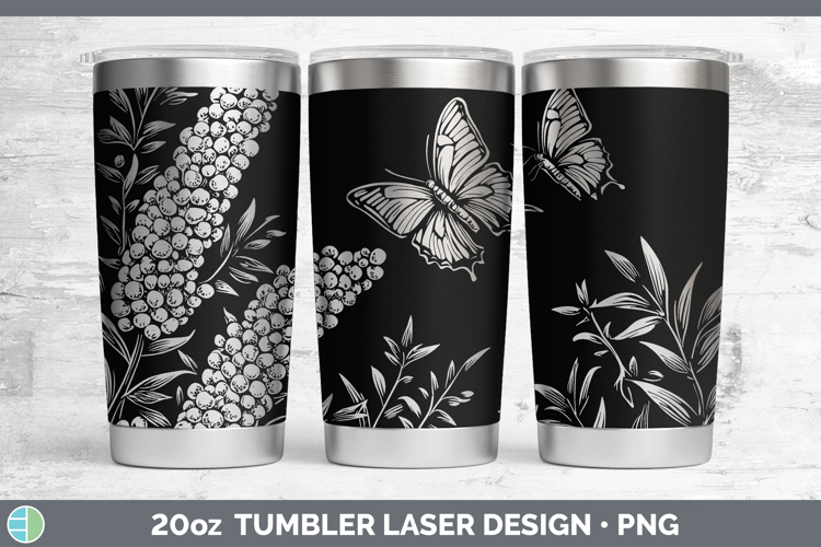 Cottage Flowers Acacia Laser 20oz Tumbler Sublimation Tumble